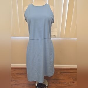 Beyond Yoga XL Spacedye Refocus Dress Blue Heather Moisture Wicking W/Shelf Bra